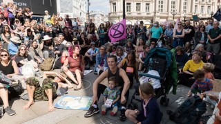 Hipster climate change protesters dumped 120 TONS of garbage in London